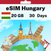 eSIM Hungary - 20 GB - 30 Days