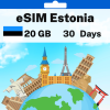 eSIM Estonia - 20 GB - 30 Days