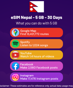 eSIM Nepal - 5 GB - 30 Days