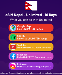 eSIM Nepal - Unlimited - 10 Days