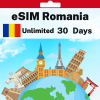 eSIM Romania - Unlimited - 30 Days