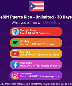 eSIM Puerto Rico - Unlimited - 30 Days