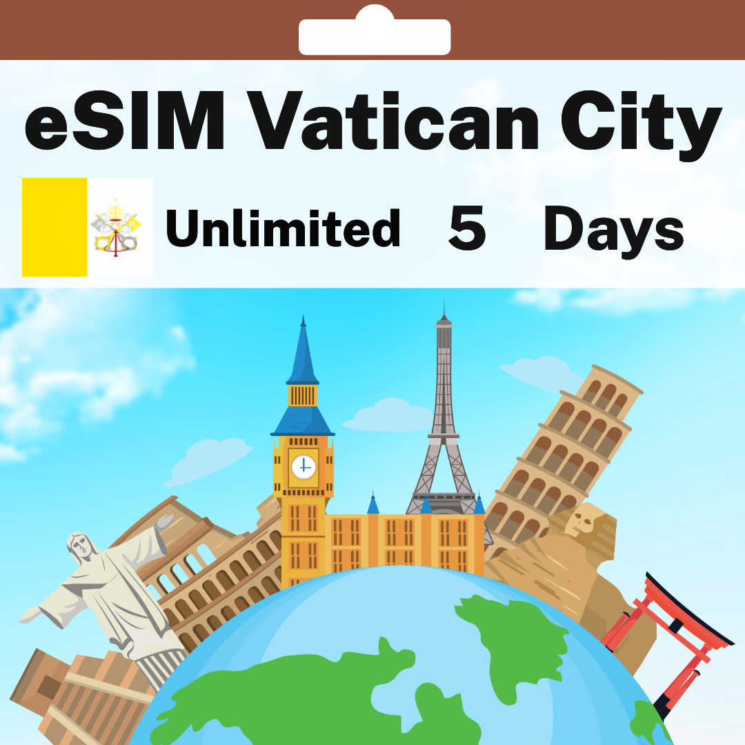 1f218401-f0e1-48fb-9cc1-27699bac0a93.png eSIM Vatican City - Unlimited - 5 Days