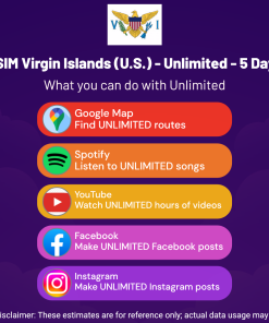 eSIM Virgin Islands (U.S.) - Unlimited - 5 Days