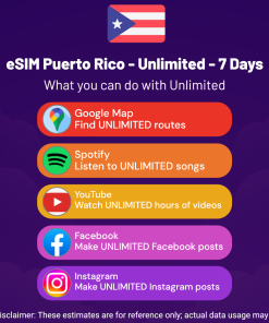 eSIM Puerto Rico - Unlimited - 7 Days