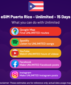 eSIM Puerto Rico - Unlimited - 15 Days