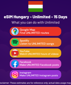 eSIM Hungary - Unlimited - 15 Days