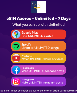 eSIM Azores - Unlimited - 7 Days