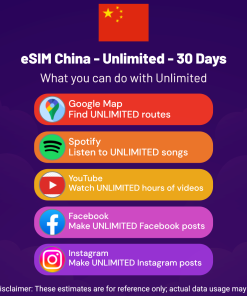 eSIM China - Unlimited - 30 Days
