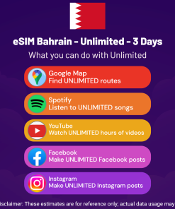 eSIM Bahrain - Unlimited - 3 Days