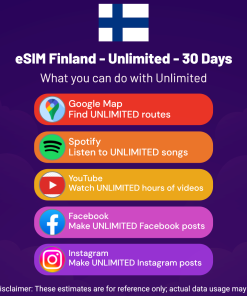 eSIM Finland - Unlimited - 30 Days