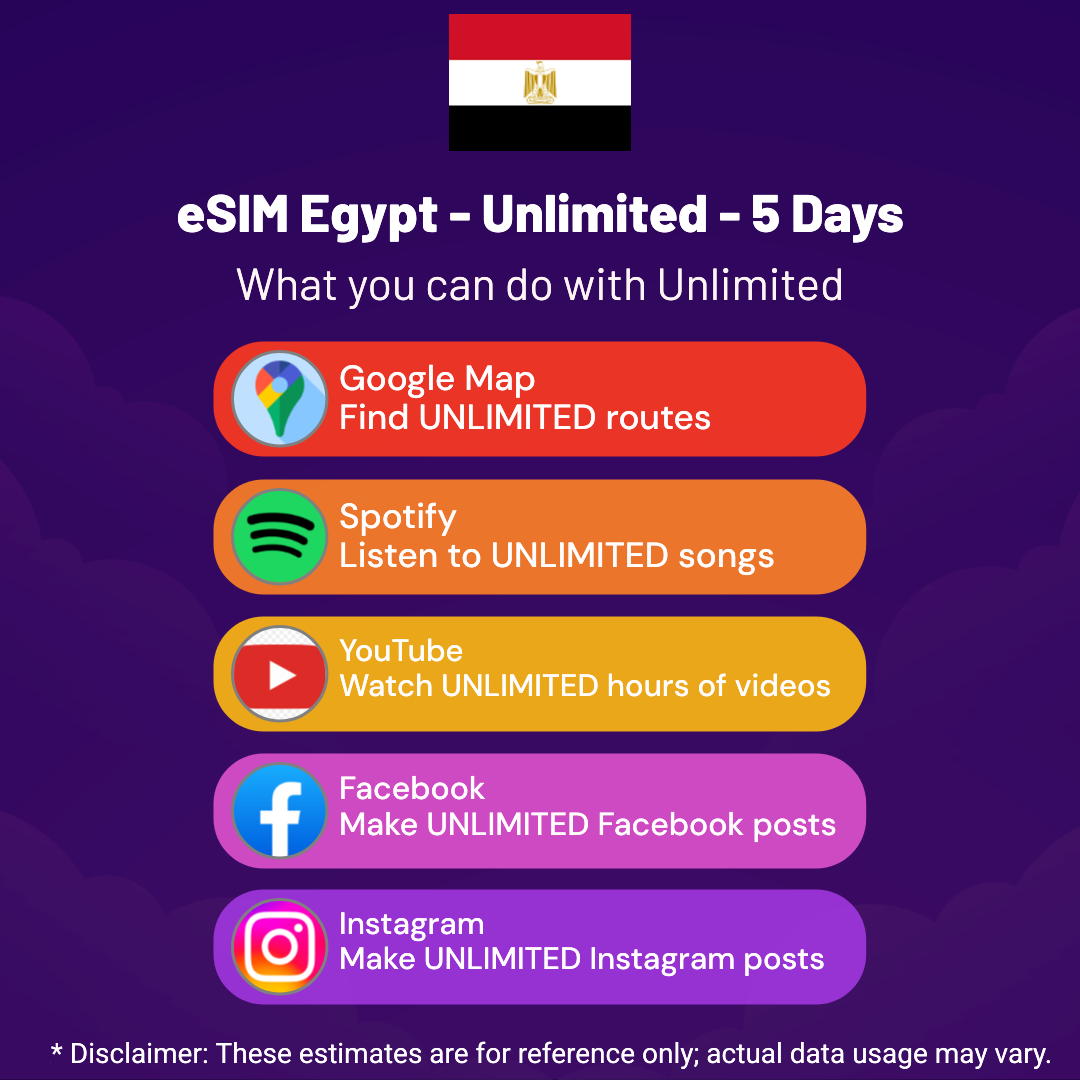 682944ea-4c8e-4236-857e-ad3579e4939a.png eSIM Egypt - Unlimited - 5 Days
