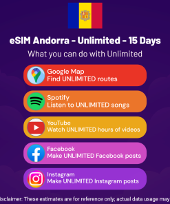 eSIM Andorra - Unlimited - 15 Days