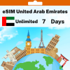 eSIM United Arab Emirates - Unlimited - 7 Days