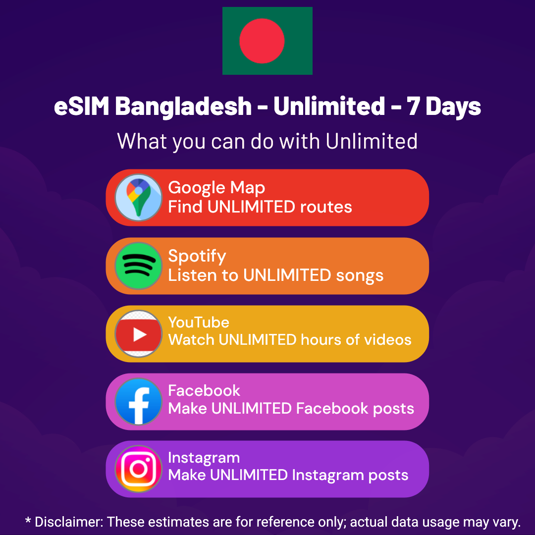 a1ee04f8-89f6-4866-80c7-cf07d1c4d9fb.png eSIM Bangladesh - Unlimited - 7 Days