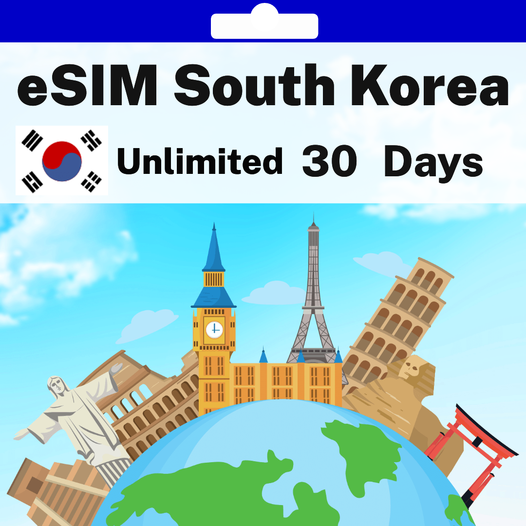 b4a0fd7d-b076-45aa-a6a2-fc7b7deb7100.png eSIM South Korea - Unlimited - 30 Days