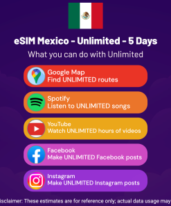 eSIM Mexico - Unlimited - 5 Days