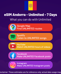 eSIM Andorra - Unlimited - 7 Days