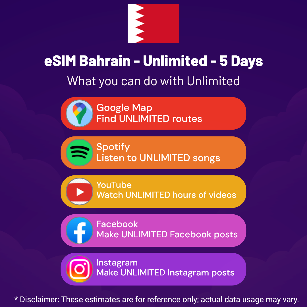 f7a07024-8076-4bdf-9e14-1dc9ca978c0c.png eSIM Bahrain - Unlimited - 5 Days