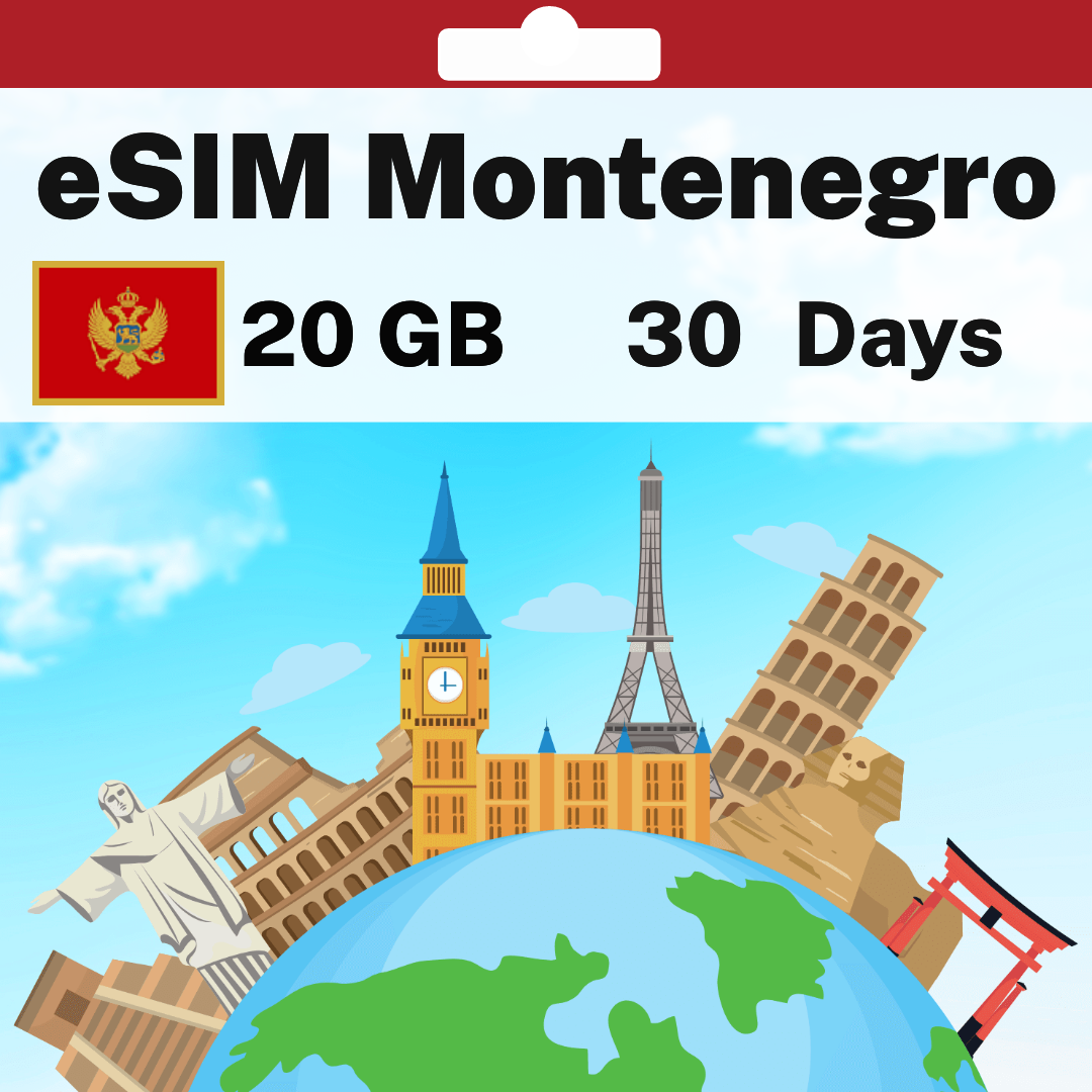 0a422714-2e8b-4005-ad18-caa9eda97ee6.png eSIM Montenegro - 20 GB - 30 Days
