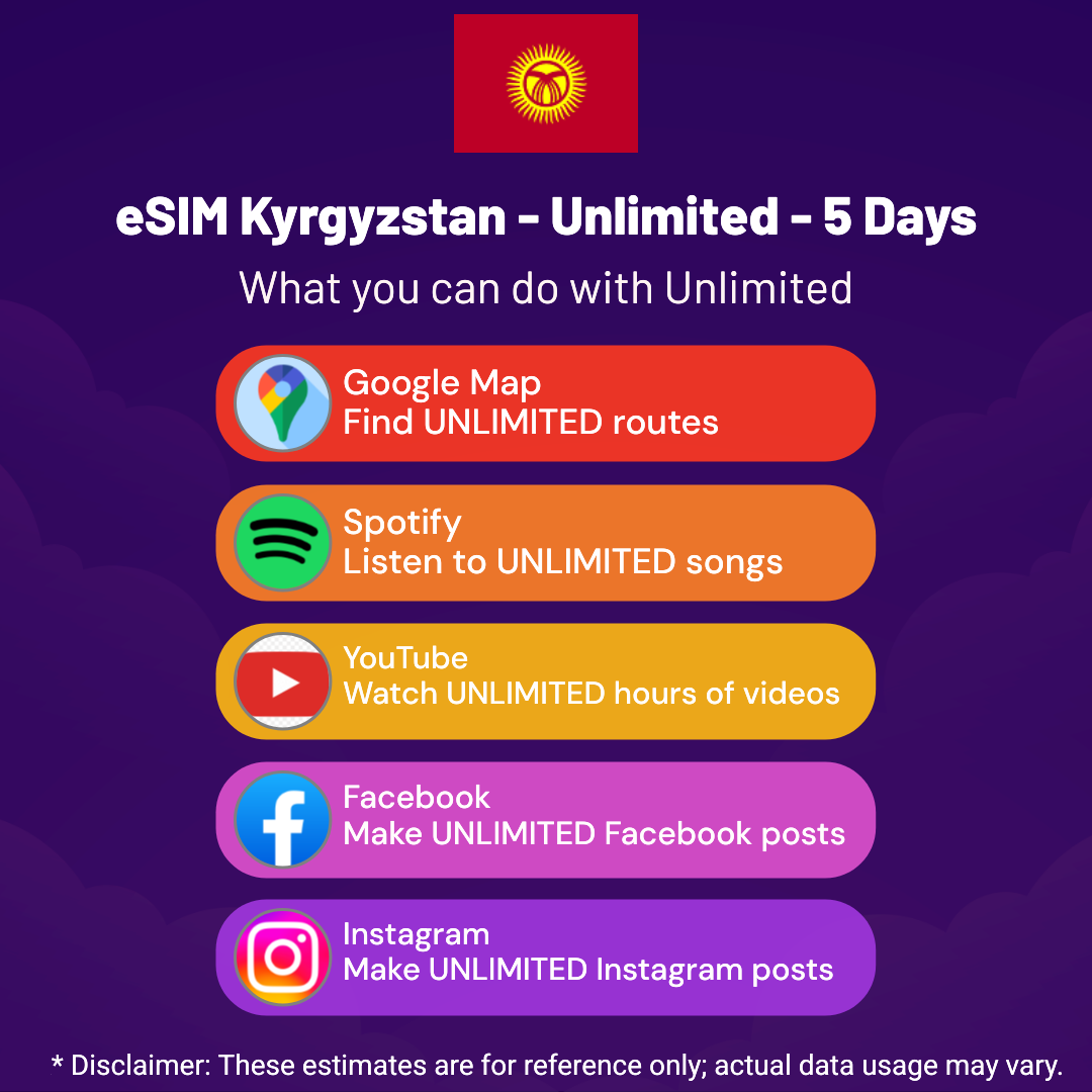 0c09a587-1409-4aee-864a-c76a72ab256b.png eSIM Kyrgyzstan - Unlimited - 5 Days