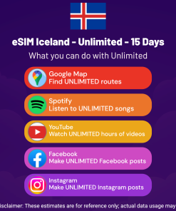 eSIM Iceland - Unlimited - 15 Days