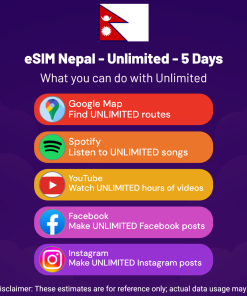 eSIM Nepal - Unlimited - 5 Days