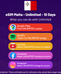 eSIM Malta - Unlimited - 10 Days