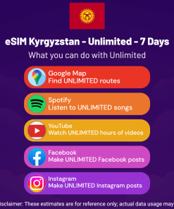 eSIM Kyrgyzstan - Unlimited - 7 Days
