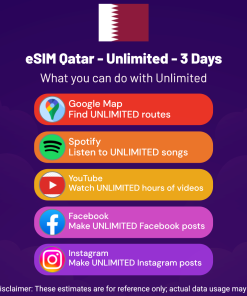 eSIM Qatar - Unlimited - 3 Days