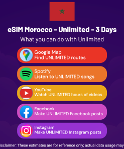 eSIM Morocco - Unlimited - 3 Days