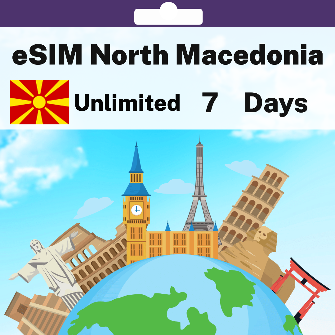 8f9d6ecd-1e48-49b1-b900-3faac912a4be.png eSIM North Macedonia - Unlimited - 7 Days
