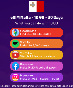 eSIM Malta - 10 GB - 30 Days