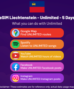 eSIM Liechtenstein - Unlimited - 5 Days