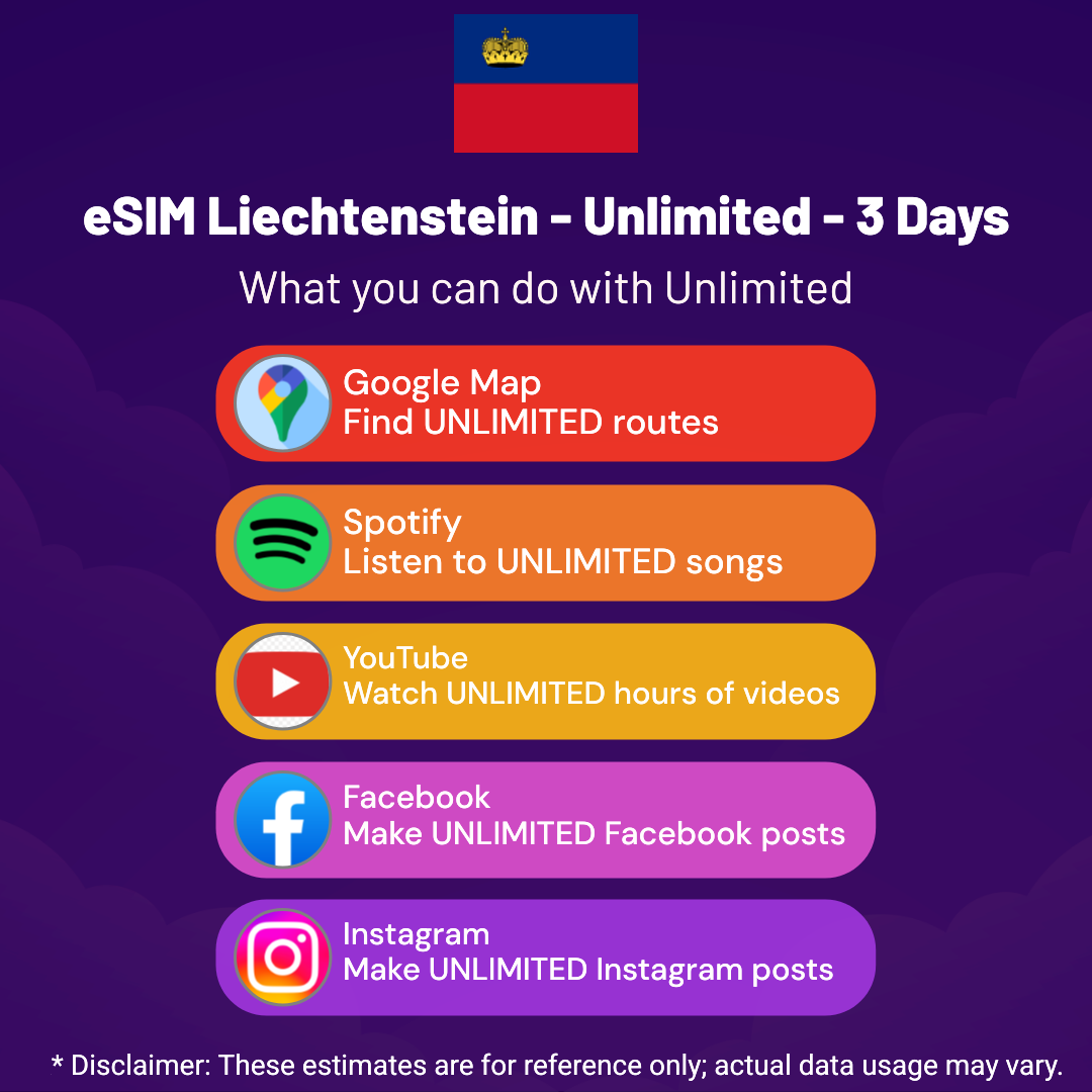 b82d30d0-c66a-44de-b547-7e305e581c40.png eSIM Liechtenstein - Unlimited - 3 Days