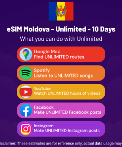 eSIM Moldova - Unlimited - 10 Days