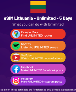 eSIM Lithuania - Unlimited - 5 Days