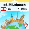eSIM Lebanon - 1 GB - 7 Days