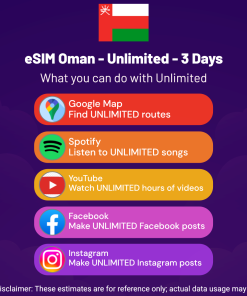 eSIM Oman - Unlimited - 3 Days