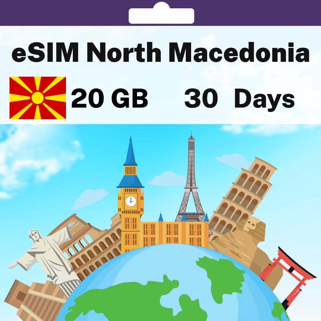 ff93046b-1e5b-4fa3-b402-b94b0b75466b.png eSIM North Macedonia - 20 GB - 30 Days