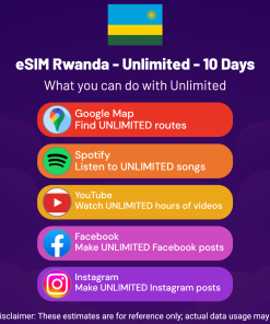 eSIM Rwanda - Unlimited - 10 Days