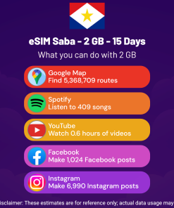 eSIM Saba - 2 GB - 15 Days
