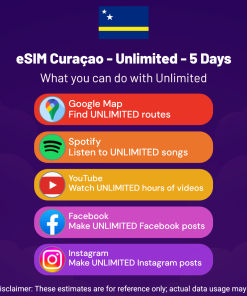 eSIM Curaçao - Unlimited - 5 Days