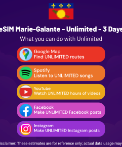eSIM Marie-Galante - Unlimited - 3 Days