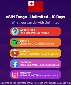 eSIM Tonga - Unlimited - 10 Days