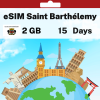eSIM Saint Barthélemy - 2 GB - 15 Days