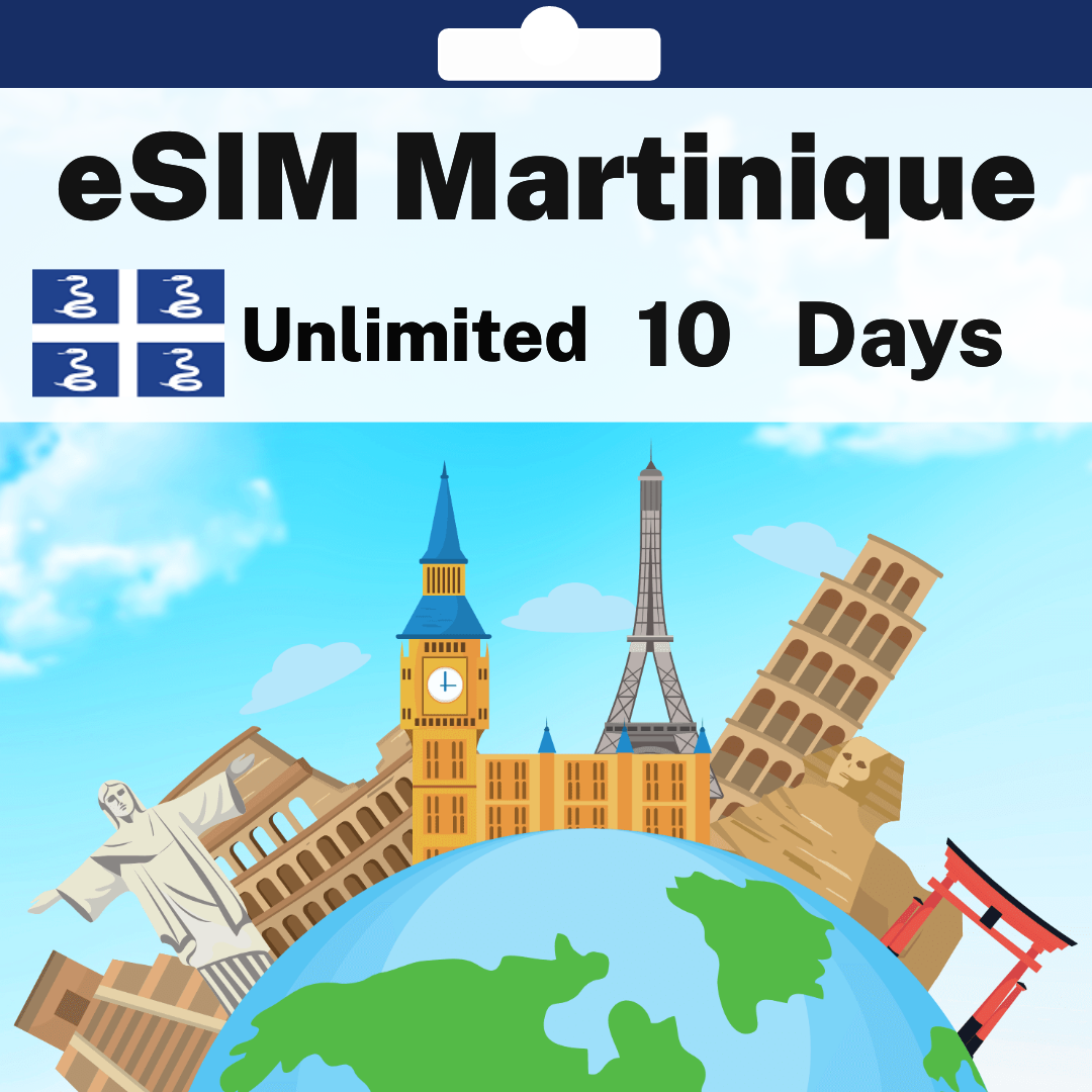 336cbadc-df34-4215-b427-91e914ebe941.png eSIM Martinique - Unlimited - 10 Days