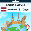 eSIM Latvia - Unlimited - 5 Days