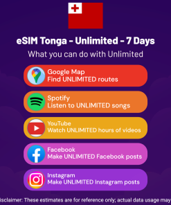 eSIM Tonga - Unlimited - 7 Days