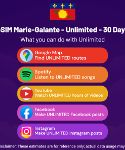 eSIM Marie-Galante - Unlimited - 30 Days